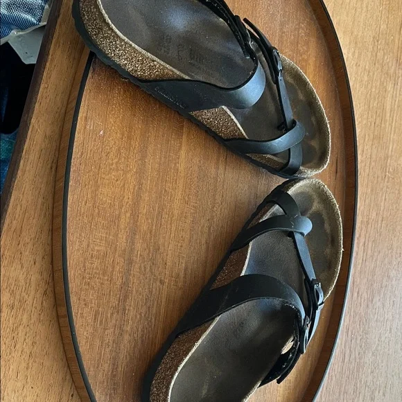 Birkenstock Mayari Black Leather Strap Size 38 - Picture 3 of 9